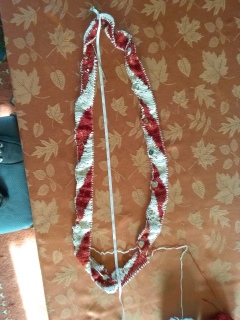 First piece of Enhanced Mobius Scarf - 12r/24 with fasteners undone